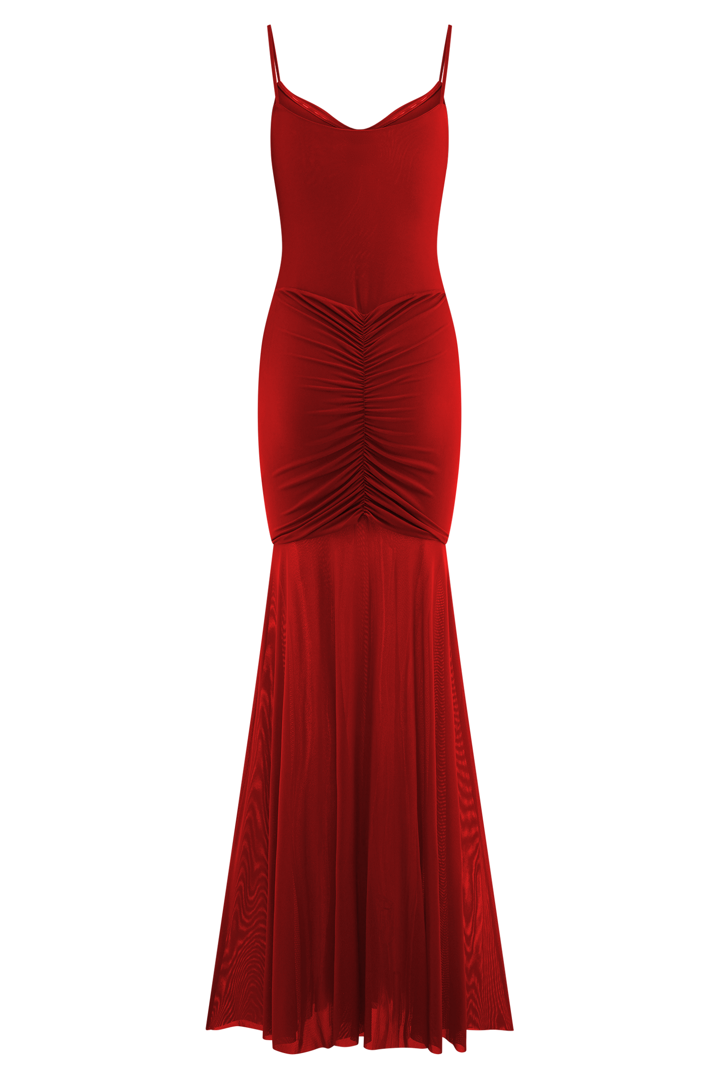 Robe Maxi Étroite et en Maille Delaney - Rouge