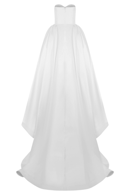 Robe Maxi Satin Sans Bretelles Delphine - Blanche