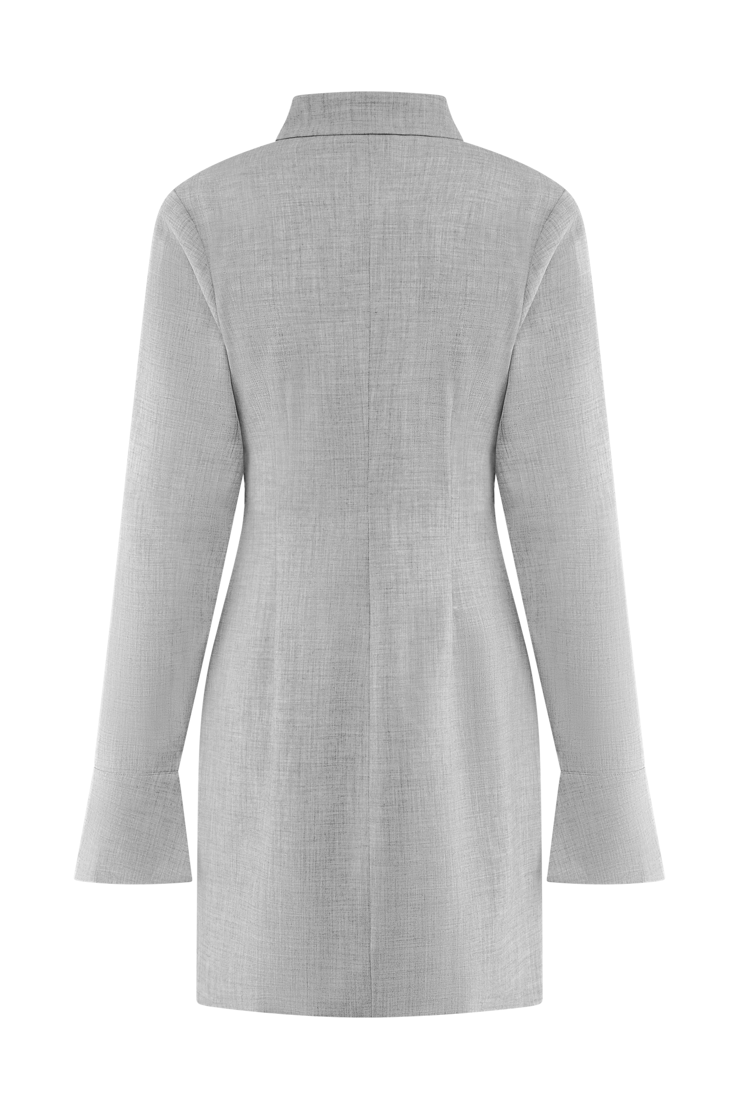 Mini-robe chemise ajustée Dorian - Gris anthracite chiné