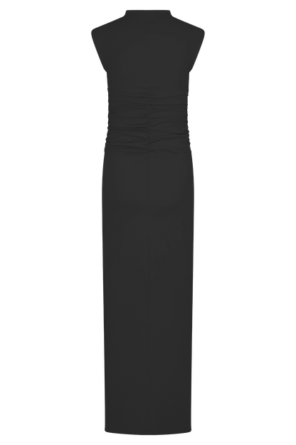Robe Maxi Sans Manches à Col Haut Elliot - Noir