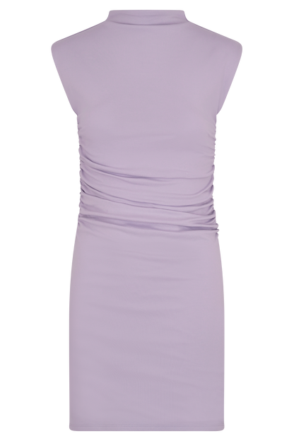 Robe mini sans manches à col montant Elliot - Lilas