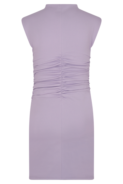 Robe mini sans manches à col montant Elliot - Lilas