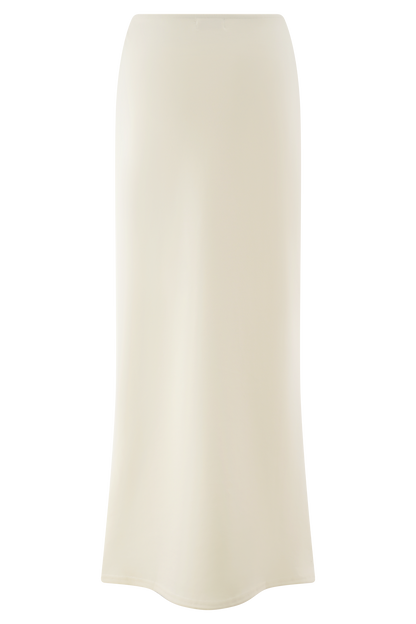 Jupe Maxi Eris en Jersey Scuba - Ivoire