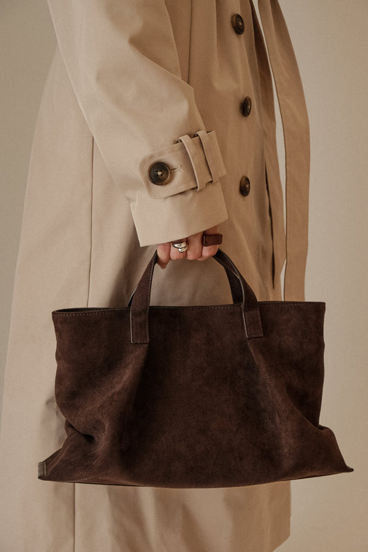 Sac en daim synthétique Baylor - Chocolat