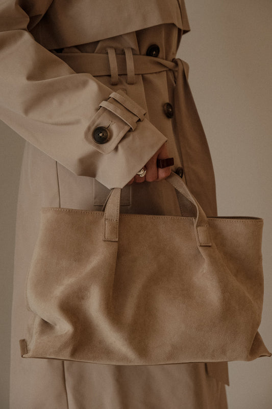 Sac en suède synthétique Baylor - Naturel