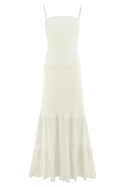 Finley Pointelle Knit Maxi Dress - Ivory