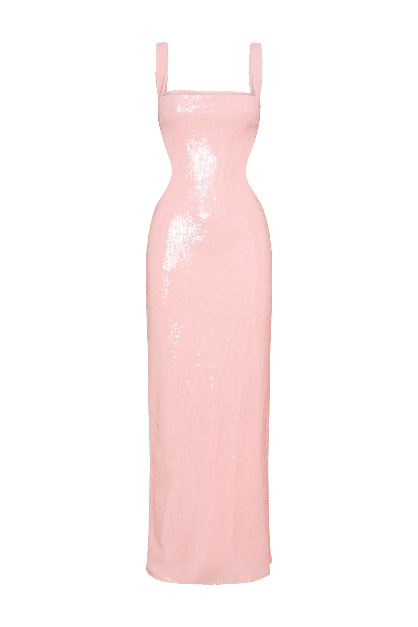 Adoria Robe Maxi Découpe à Paillettes - Rose Pâle