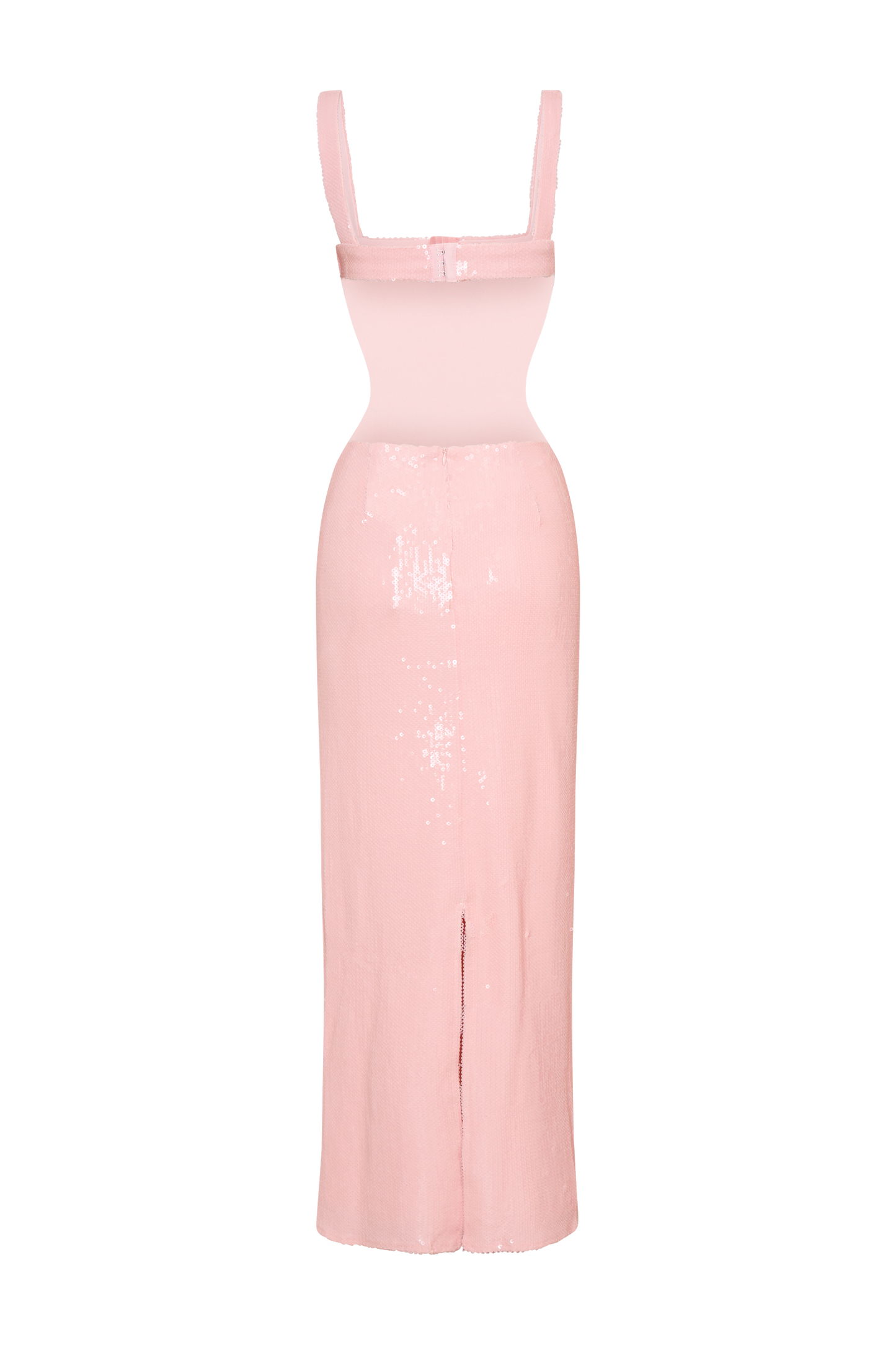 Adoria Robe Maxi Découpe à Paillettes - Rose Pâle