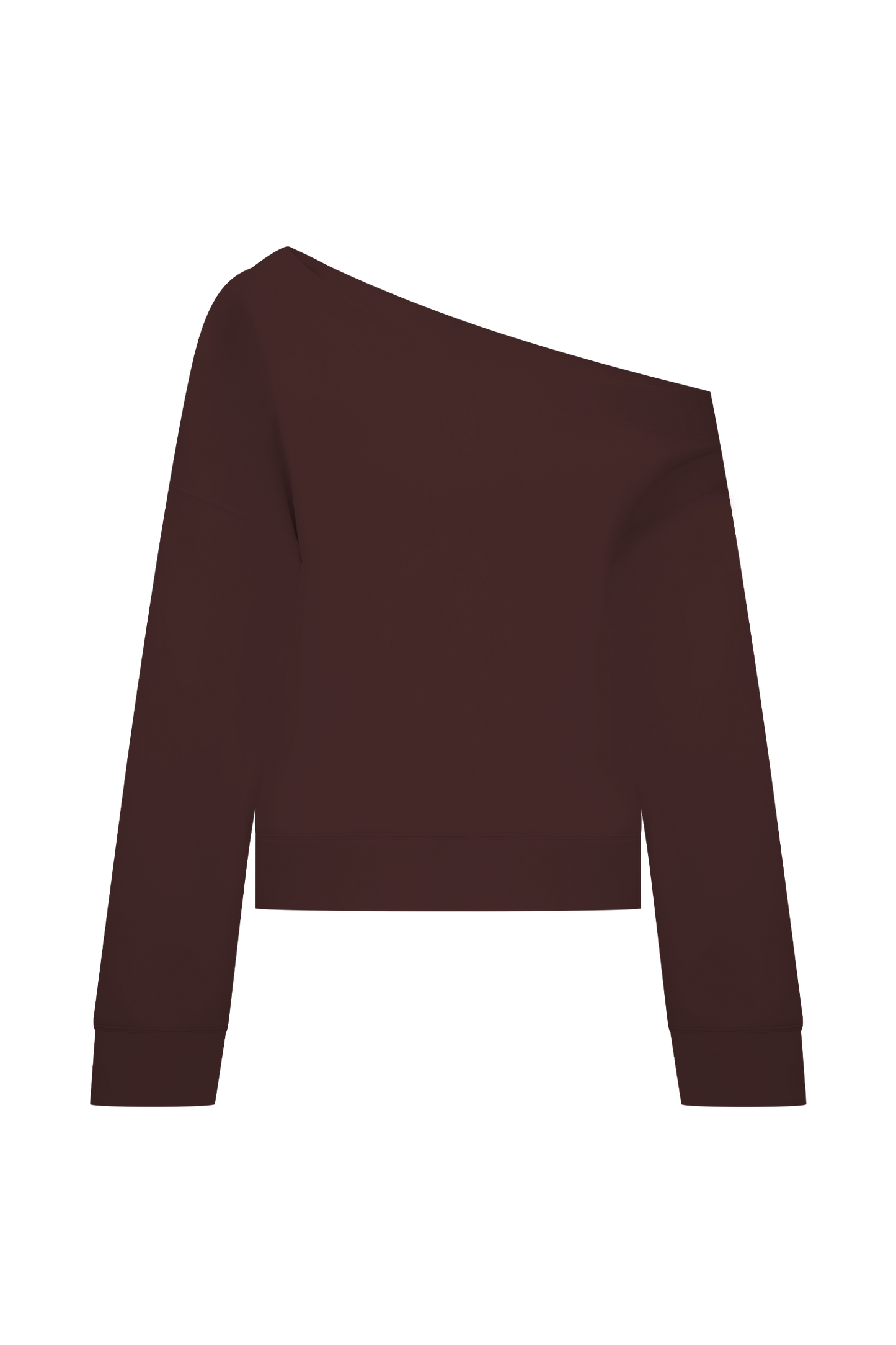 Pull col rond ample Aiden - Chocolat