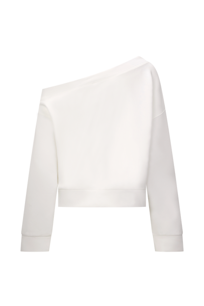 Pull col rond ample Aiden - Ivoire