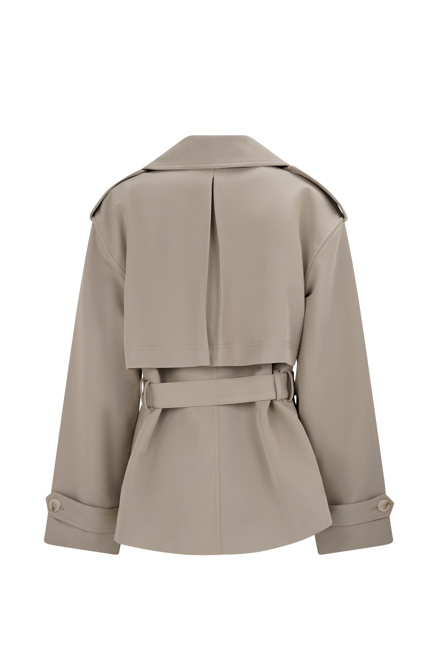 Veste trench courte Alden - Gris perle