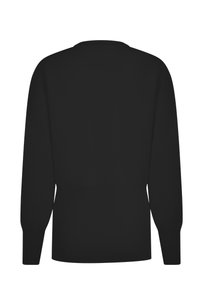 Alexia Cardigan oversize à boutons - Noir