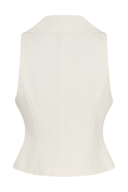 Gilet à boutons mixtes Alix - Ivoire