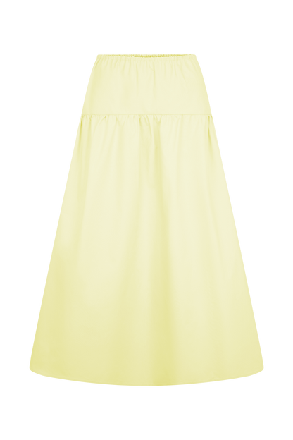 Jupe mi-longue Amirah - Citron