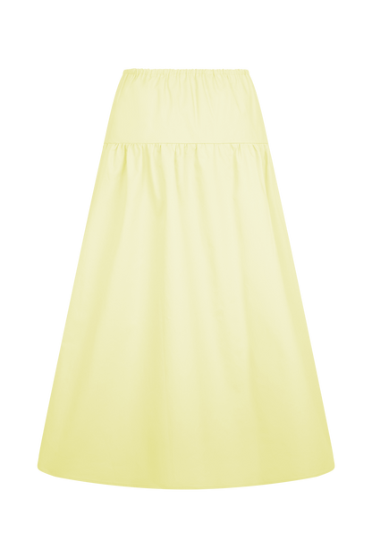 Jupe mi-longue Amirah - Citron