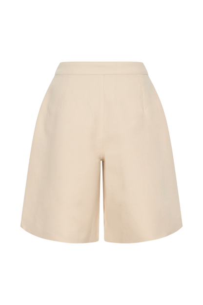 Shorts en lin Andina - Beige naturel