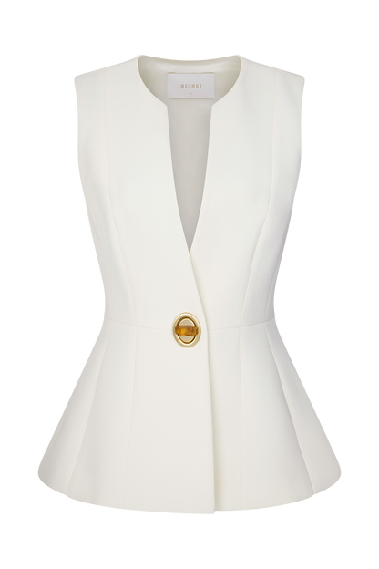 Gilet de tailleur Angelie - Ivoire