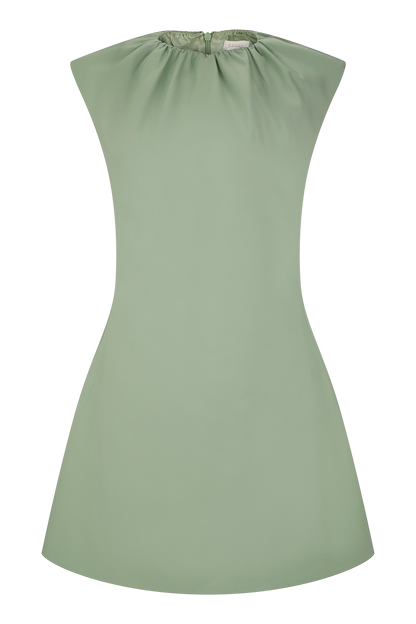 Mini-robe Ariana à col plissé - SAGE