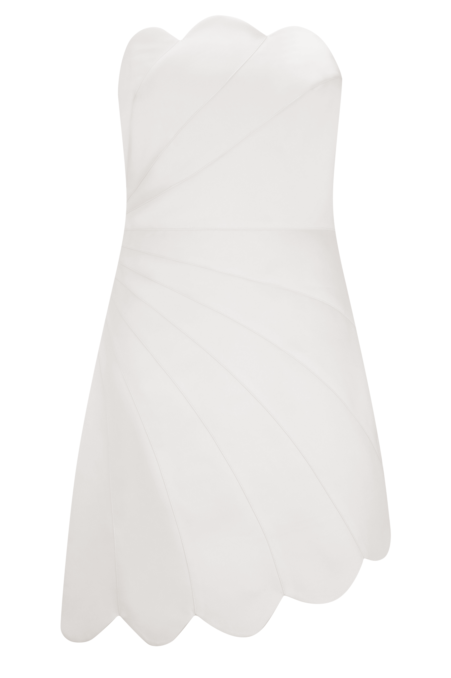 Robe mini en satin Atenea - Blanc