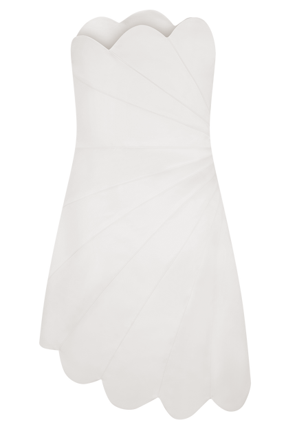 Robe mini en satin Atenea - Blanc