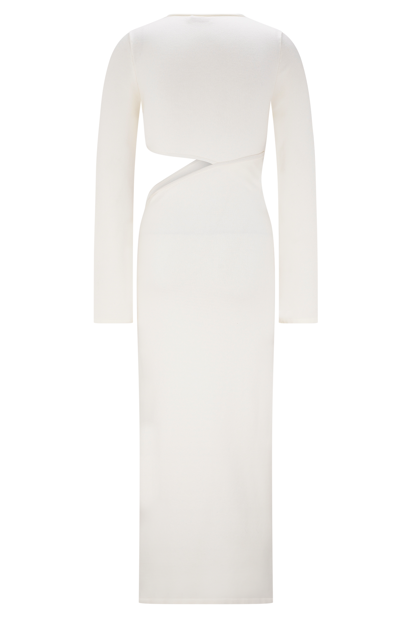 Robe mi-longue en jersey à manches longues Azariah - Ivoire