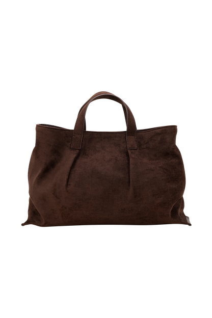 Sac en daim synthétique Baylor - Chocolat