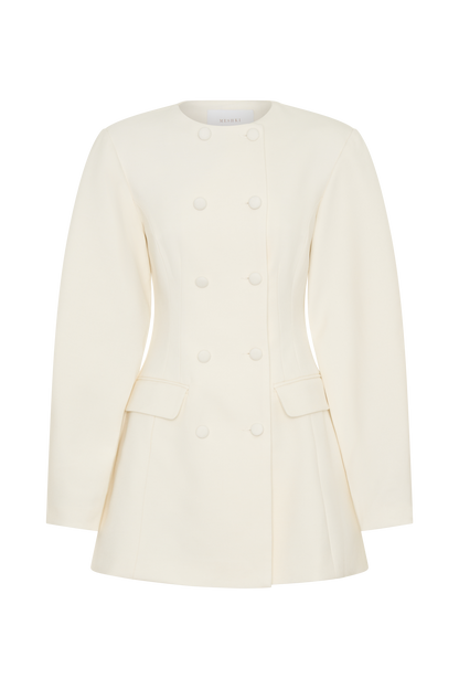 Mini-robe blazer Beatrice - Ivoire