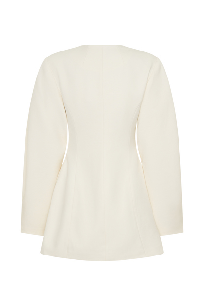 Mini-robe blazer Beatrice - Ivoire