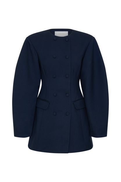 Mini-robe blazer Beatrice - Bleu marine
