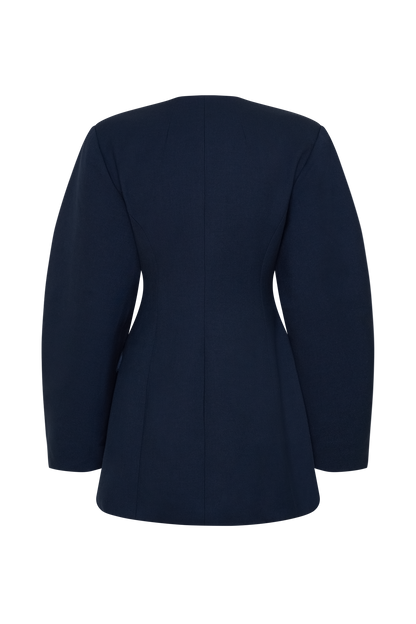 Mini-robe blazer Beatrice - Bleu marine