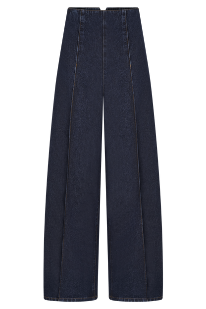 Jeans taille haute Beatrix - Bleu indigo