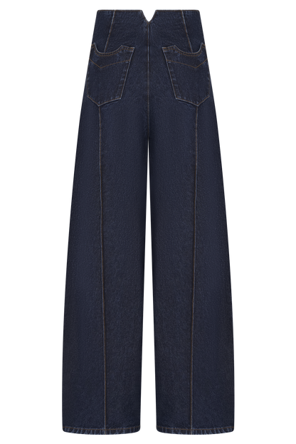 Jeans taille haute Beatrix - Bleu indigo