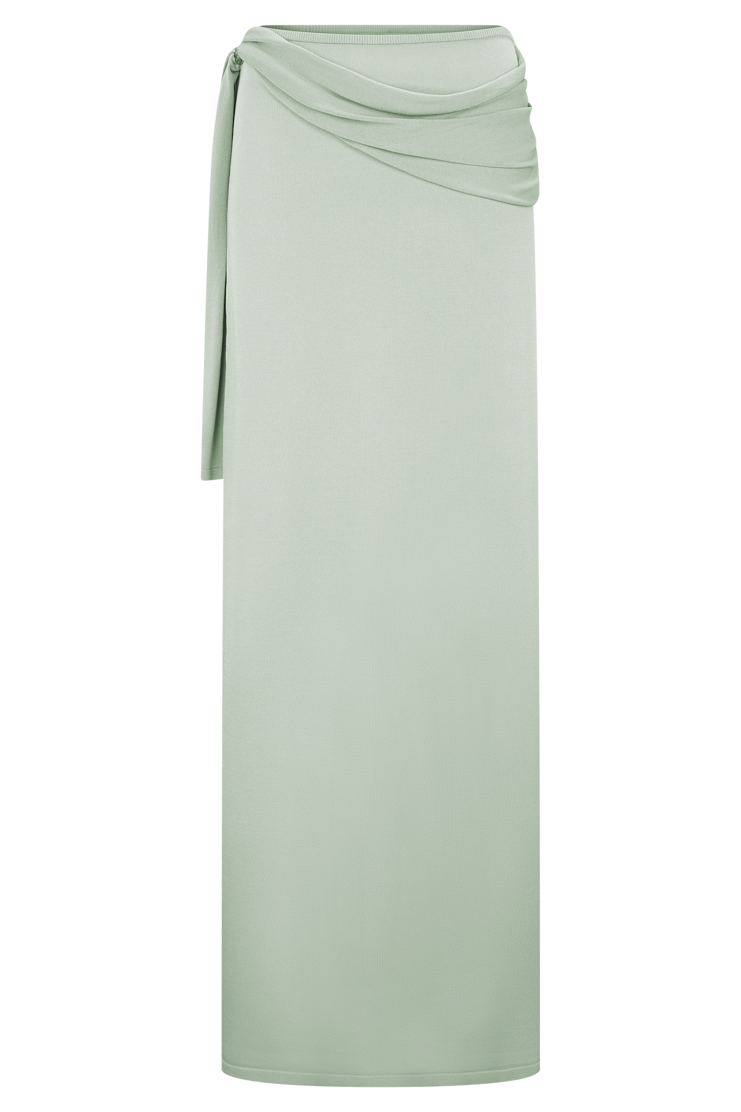 Jupe Maxi Tricotée à Taille Basse Bowie - Vert Pastel