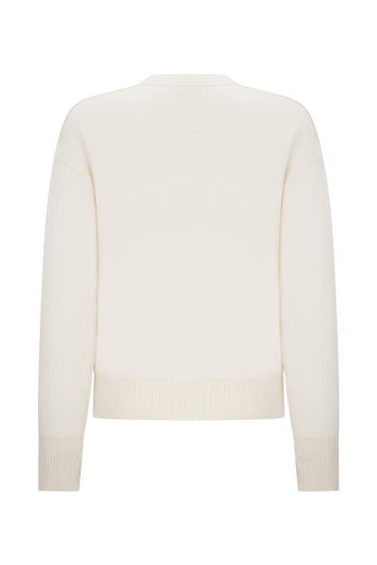 Pull en Tricot Confortable Braxton - Ivoire