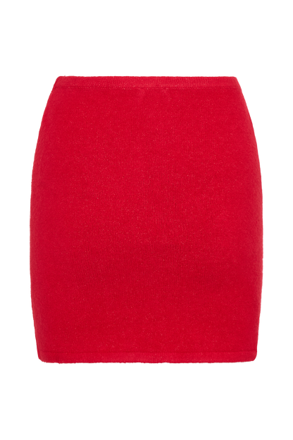 Jupe mini en tricot Brianne - Rubis