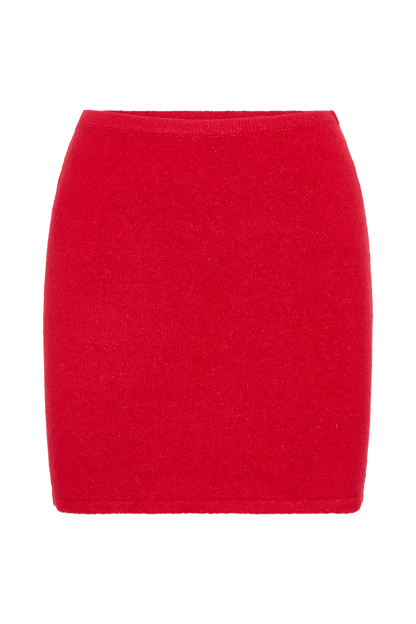 Jupe mini en tricot Brianne - Rubis