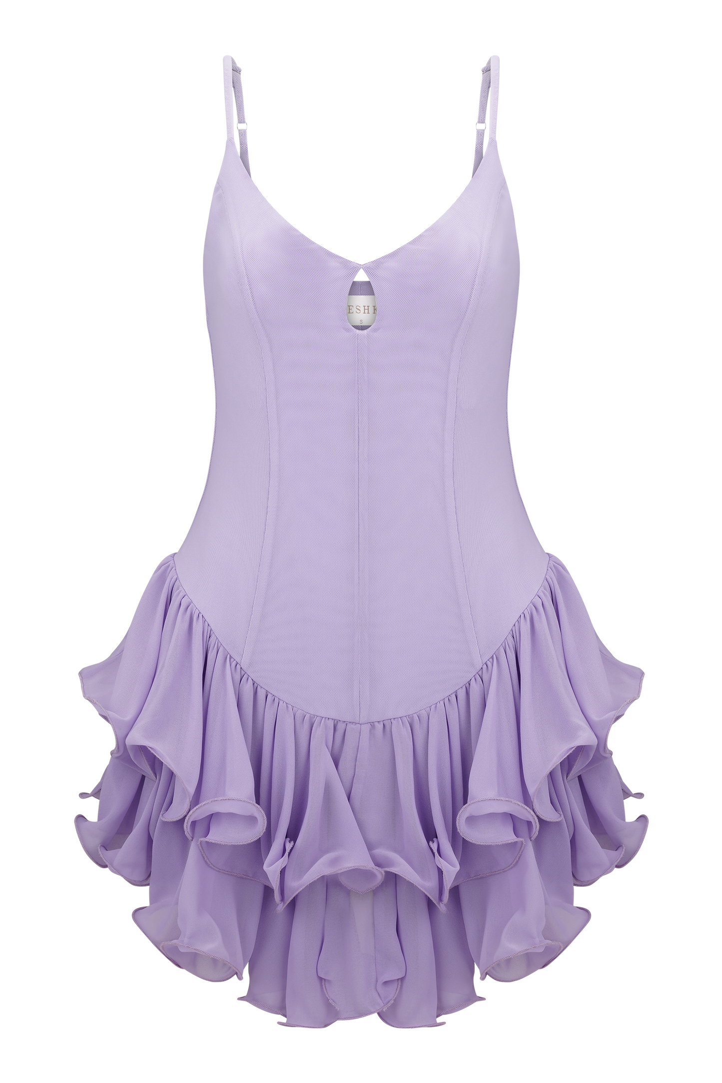 Mini-robe en tulle à volants Calantha - Lilas