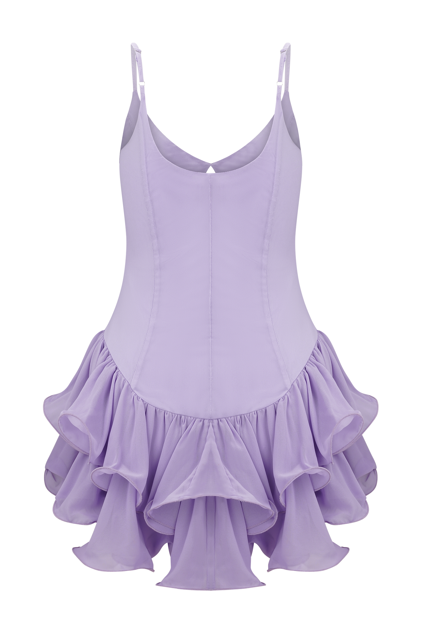 Mini-robe en tulle à volants Calantha - Lilas