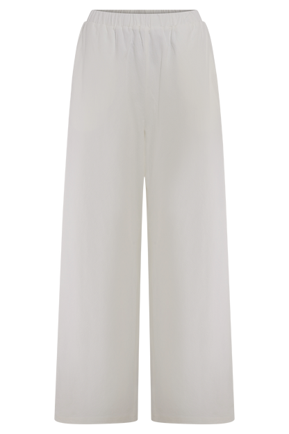 Pantalon large en coton Campbell - Blanc