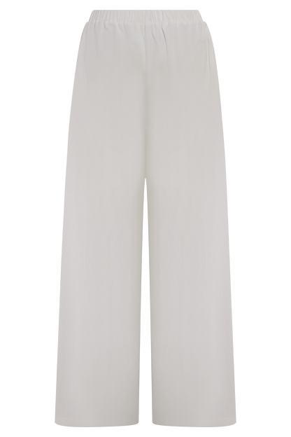 Pantalon large en coton Campbell - Blanc
