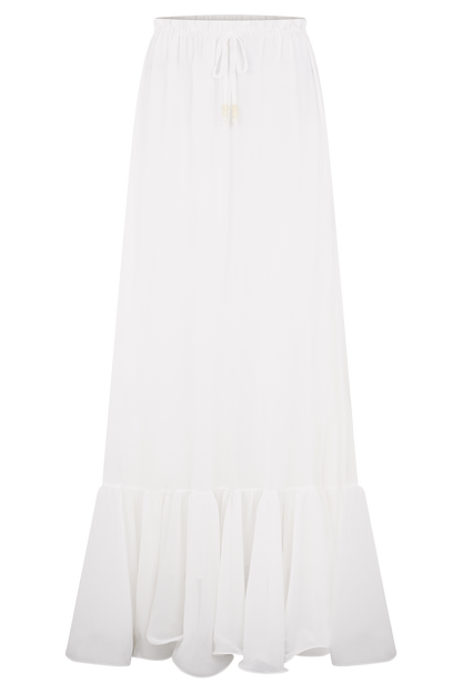Jupe Maxi en Chiffon Carlie - Ivoire