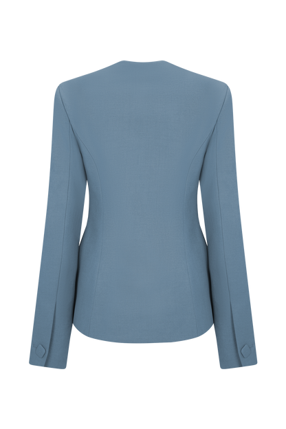 Blazer ajusté Christel - Bleu océan