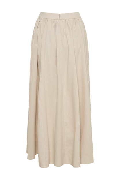 Jupe Maxi A-Line en Lin Clarence - Naturel