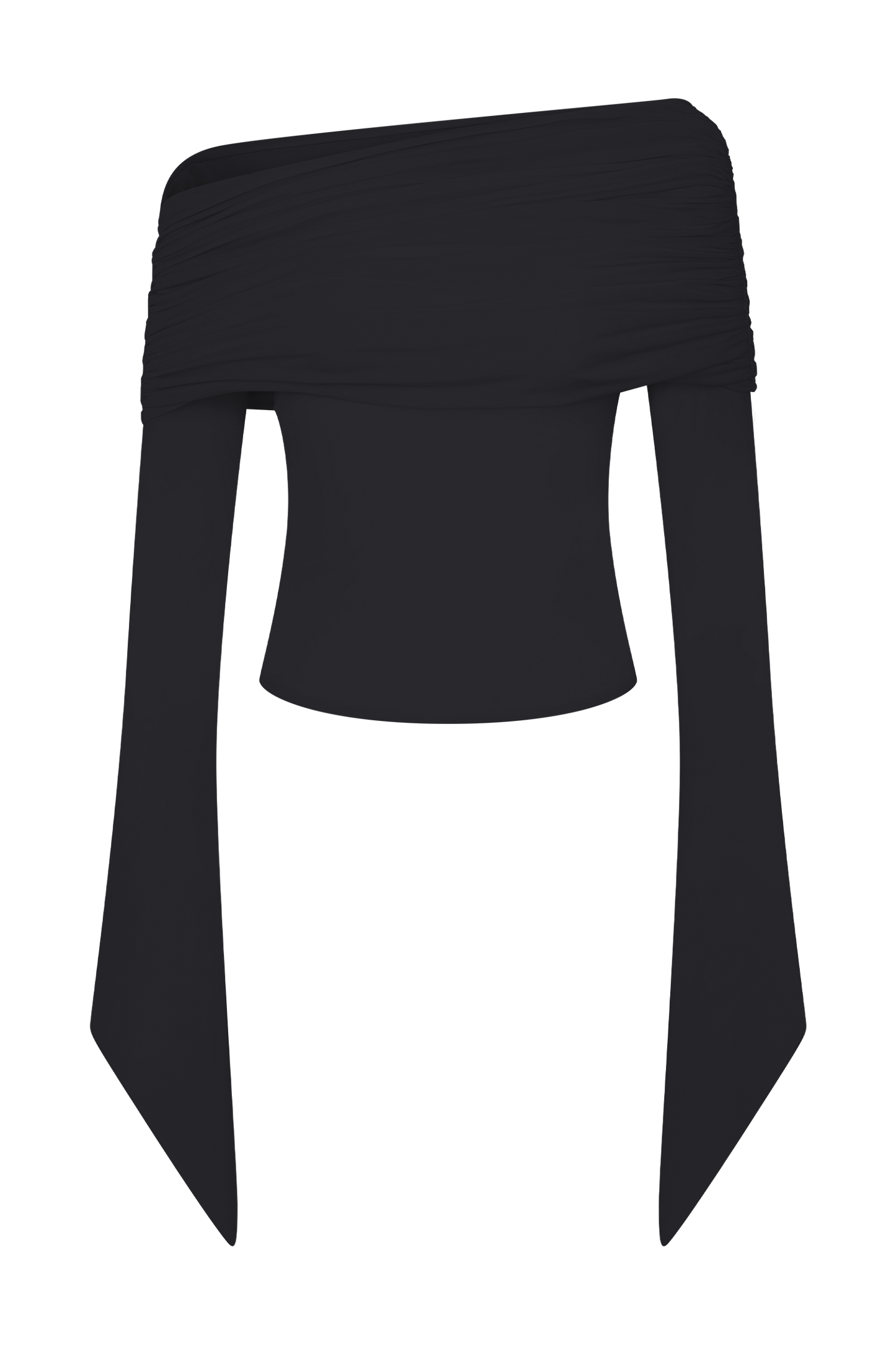 Top à une épaule Dahlia - Noir