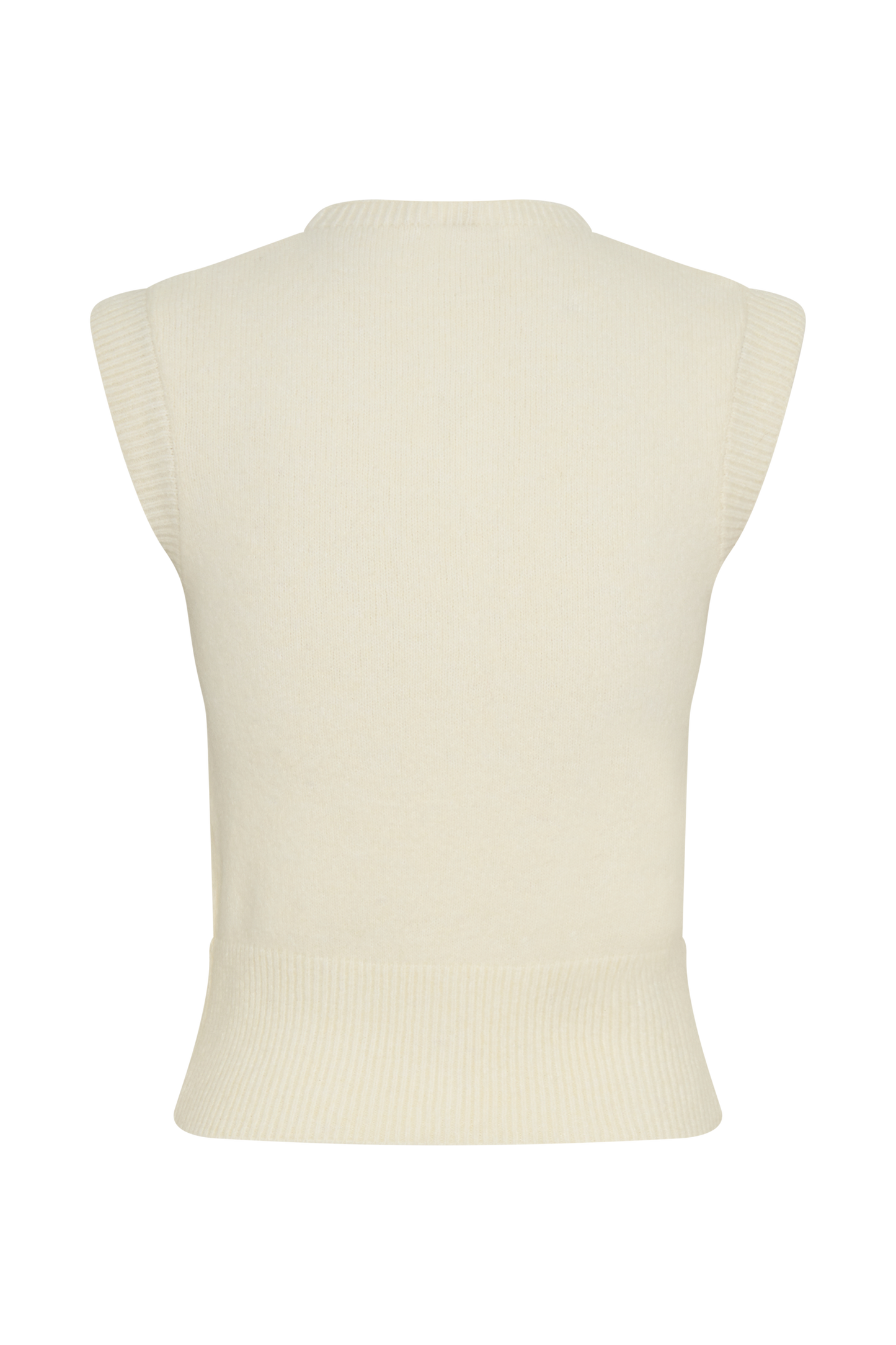 Gilet en tricot sans manches Dionne - Marbré Ivoire
