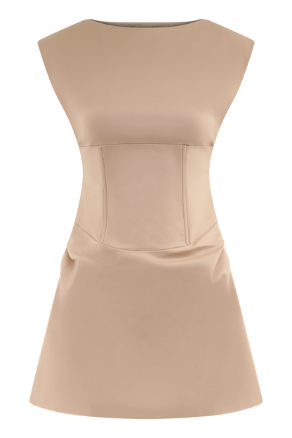 Mini-robe sans manches Doris - Camel