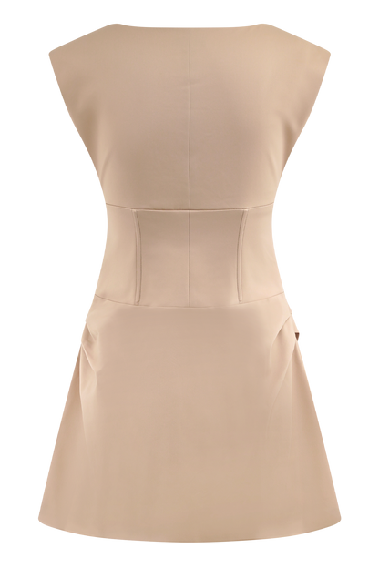 Mini-robe sans manches Doris - Camel