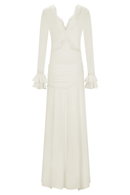 Robe Maxi en Dentelle Electra - Ivoire