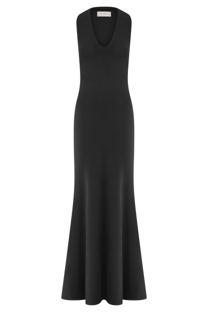 Elke Robe Maxi Décolleté en V - Noir