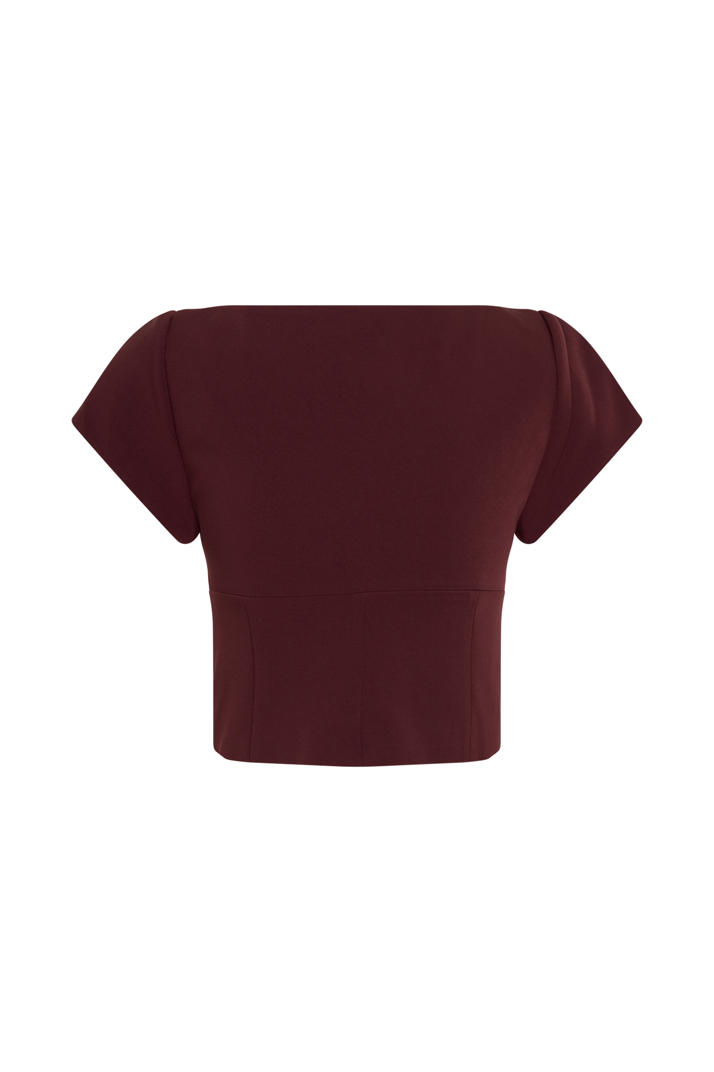 Top tailleur à manches courtes et longueur allongée Ellis - Brun-rouge